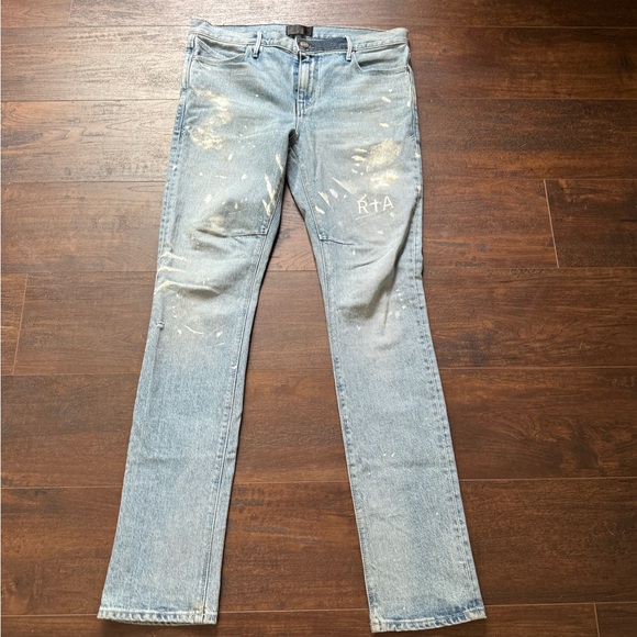 RtA Light Blue Distressed Skinny Jeans